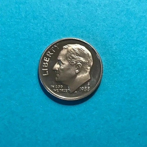 1988 S  Roosevelt  Proof Dime Cover
