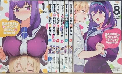 Breasts Are My Favorite Things in the World!, Vol. 1-8 Manga lot English Novel