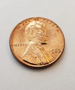1963 P Lincoln Cent Uncirculated from Bank Wrapped Roll - Picture 1 of 3