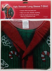 Navidad Para hombres Candy Cane Lane Suéter Feo Manga Larga Camiseta Talla Grande Nuevo en Paquete - Imagen 1 de 1