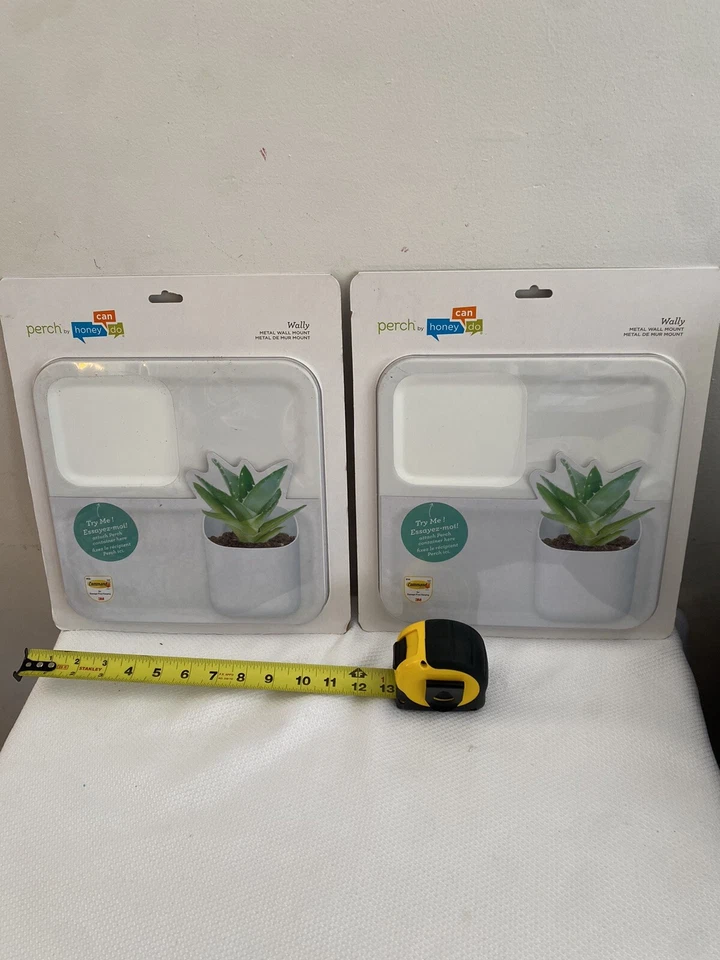 Perch by Urbio Neat Spaces Wally Metal Wall Mount w/ Command Strips PER-007