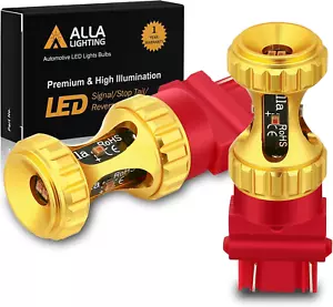 T25 3156 3157 LED Red Bulbs, Super Bright 3000Lms Turn Signal, Stop Brake Tail L - Picture 1 of 7