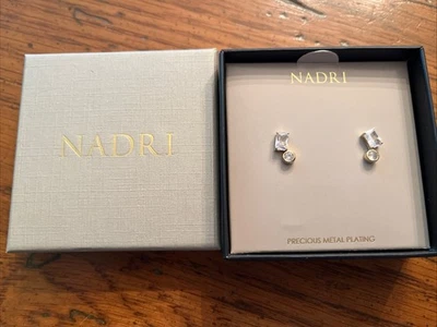 NEW NADRI Cubic Zerconia Stud Earrings (In Box) - Image 1 of 4