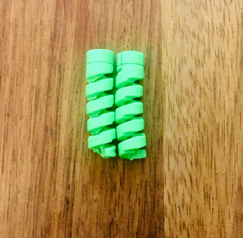 Spiral Cable Protector Wire Organizer Smartphones Cable Holder Green - Image 1 of 4