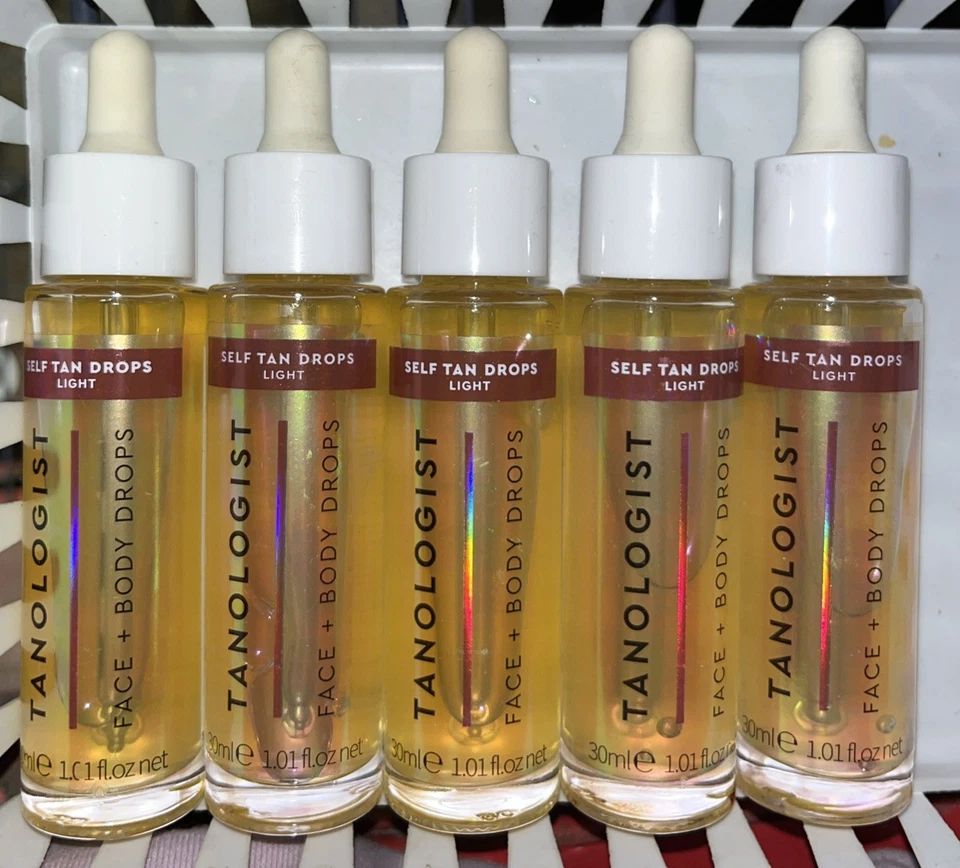 2 Tanologist Self Tan Drops Face Body 1oz Light TANNING Tanner 30ml Bottle