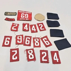 Lot of Current Style Red Twill Boy/Cub Scout Unit Number And Misc Patches Lot - Picture 1 of 15