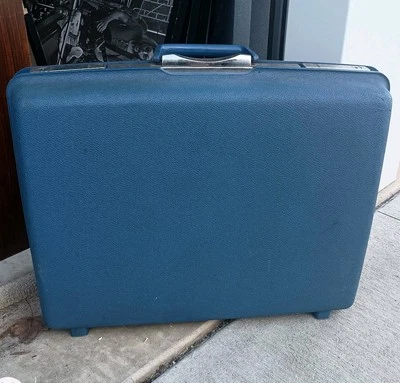 Maleta rígida vintage azul Samsonite equipaje Royal Traveller medallista Foto 1 de 4