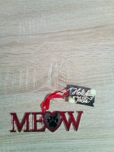 Holiday Tails Meow Christmas Ornament, Lot Of 2 - Picture 1 of 2