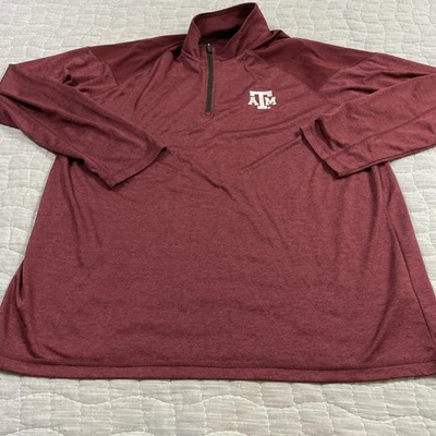 Texas A&M Aggies 1/4 Cremallera Pullover Camisa Para Hombres 2XL Granate NCAA Campeón de Fútbol Foto 1 de 4