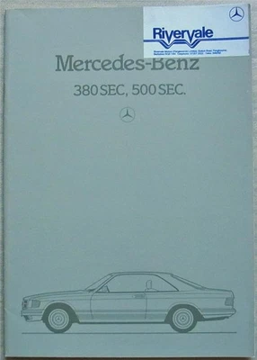Folleto de venta de autos MERCEDES BENZ 380 y 500 Sec 1982 Ref WAM 6701-0951-02-00/1081 Foto 1 de 4