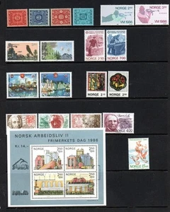 NORUEGA MNH 1986 AÑO COMPLETO - Imagen 1 de 1