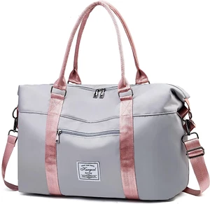 Gym Bag with Wet Pocket, Foldable Travel Duffle Bag Carry on Weekender Bags for - Picture 1 of 12