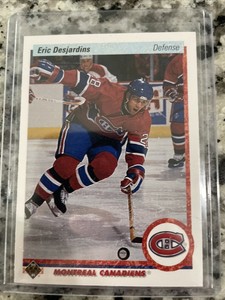 🏒1990-91 Upper Deck Canadiens Hockey Card #428 Eric Desjardins RC🏒🔥🔥🔥