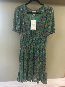 NWT Sezane Gigi Dress  38 green Verde - Picture 1 of 4