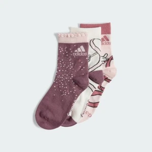 Adidas Disney Minnie Mouse 3 Pairs Pack Kids Socks /IW1123 / Size Small - Picture 1 of 4