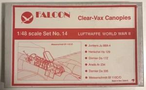 Falcon Clear-Vax Canopies 1/48 Luftwaffe World War 2 Set No.14 - Foto 1 di 1