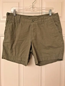 Eddie Bauer Casual Shorts Green Patterned Size 6 Cotton - Picture 1 of 6