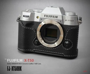 LIM'S Echtleder Kamera Halb Tasche Schwalbenschwanz Platte für FUJI X-T50 schwarz - Bild 1 von 14