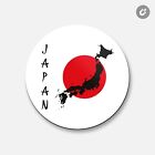 Map Of Japan | 4'' X 4'' Round Decorative Magnet