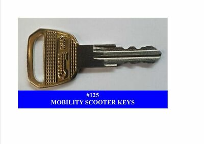125 Mobility Scooter Replacement Ignition Key - Fits Pride, Sterling & Sunrise Scooters 2 thumbnail image