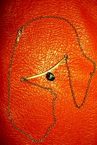 20" Sterling Silver Necklace 9 x 6mm Blue Cubic Zirconia Pendant - Picture 1 of 2