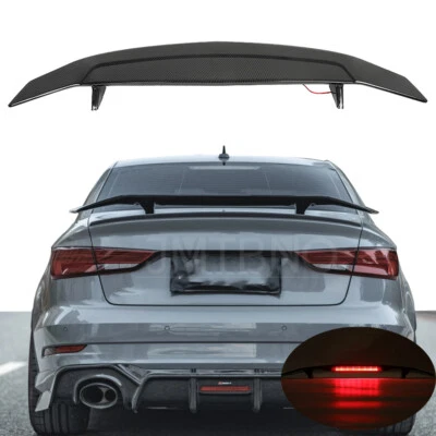 适用于奥迪 A3 S3 RS3 A4 S4 A5 后后备箱锅炉翼唇碳纤维刹车灯 — 第 1/4 张图片