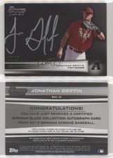 2012 Bowman Chrome Black Collection /25 Jonathan Griffin #BBC-JG Auto