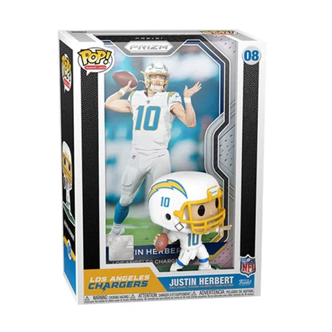 Los Angeles Chargers Justin Herbert Football #08 Funko Pop! Figure Trading Card Cover