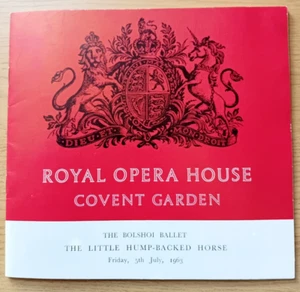 Royal Opera House Programme. Bolshoi Ballet. The Little Hump Backed Horse 1963 - Picture 1 of 7