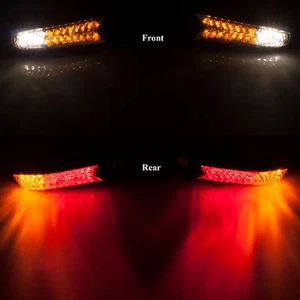 Viper Front & Rear Clear Chrome Light Motorcycle LED Stalk Turn Signal Marker - Bild 1 von 5