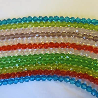 1 String Glass Faceted Crystal Beads Sizes 6 8 10 12mm Craft BUY 1 GET 1 FREE - Image 1 of 3