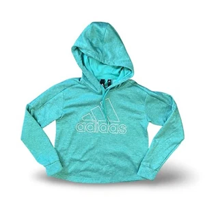 ADIDAS Women's Climawarm Blue Teal Hoodie Size Small Sweatshirt - Picture 1 of 7