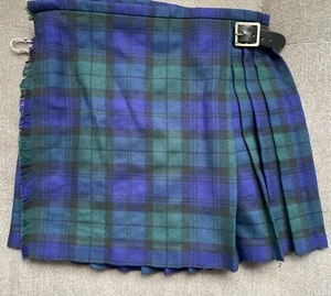 Glen Appin of Scotland Kilt Skirt Youth Size 4 Year Old Blue Green Tartan Plaid - Picture 1 of 6