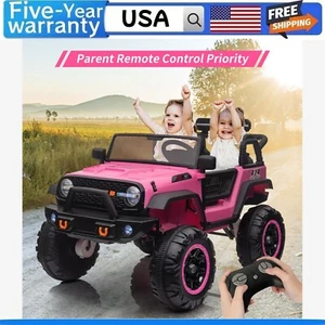 2 Seaters Kids Ride on Truck with Remote Control 24V 7Ah Battery 4 Motors Music - Picture 1 of 13