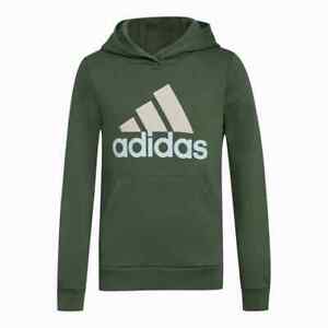 Adidas Big Boys Long Sleeve Logo Hoodie Hooded Pullover Sizes: S, M, L, XL Green