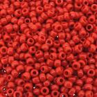 Toho Seed Beads Round Size 8/0, 28 Grams, 6 Inch Tube, Opaque Cherry Red 8-45a