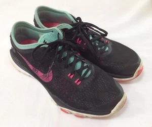 Mujer Nike Training Zapatos Zapatillas Flex Supreme TR4 Negro Rosa W 6 831571-008 - Imagen 1 de 7