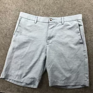 Callaway Shorts Mens 34 Gray Blue Check Golf Flat Front Casual 9" Inseam - Picture 1 of 14