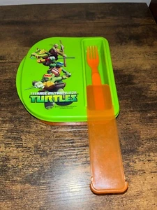 ZAK Teenage Mutant Ninja Turtles Lunch Snack Container Box with Plastic Fork - Picture 1 of 2