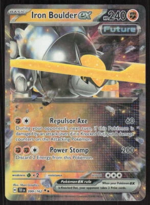 Pokemon TCG SV05: Temporal Forces #099/162 Iron Boulder ex NM - Image 1 of 2
