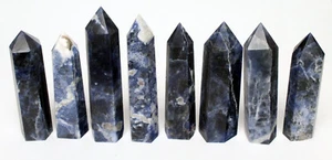 325g 8 piezas CRISTAL DE CUARZO AZUL SODALITA NATURAL PUNTO CURACIÓN 1 - Imagen 1 de 7