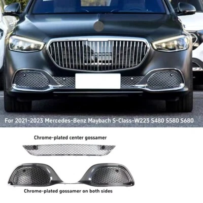 W223 Car Lower Grille Mesh Bumper For S class Maybach Replace S580 S680 2021+ Foto 1 de 4
