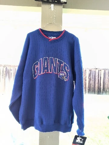 VINTAGE New York Giants Sweater Mens Extra Large Blue Starter TEAM Ware New XL Cover
