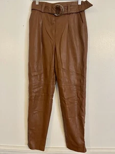 leather brown belt trousers - Picture 1 of 2