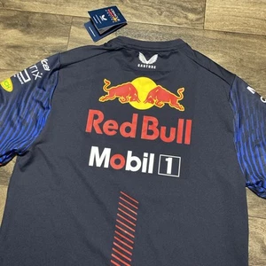 Castore Red Bull F1 Racing Jersey M Team T Shirt Mobil 1 Racing Top Men's M Navy - Picture 1 of 8