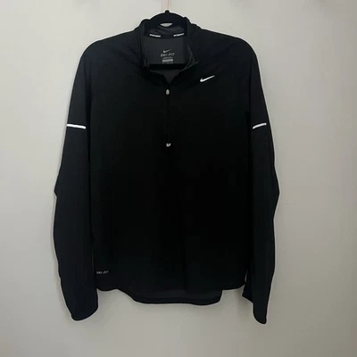 Nike Quarter Zip Top Dri-Fit Activewear Feminino Médio Preto Manga Longa - Imagem 1 de 4
