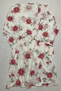 Flora Nikrooz Livia Ivory Wrap Robe, Cami & Tap Pajama White L - Picture 1 of 6