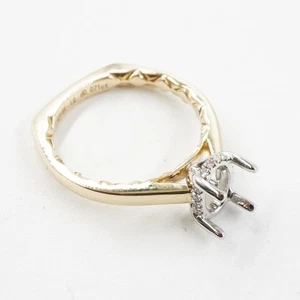 14k Gold Lab-Grown Hidden Halo Oval Cut Diamond Ring Setting (.071 CTW) 6.75 - Picture 1 of 13