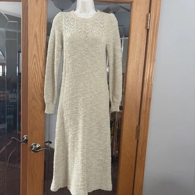 Vestido Suéter Contessa Visconte para Marisa Christina Vintage Años 80 90 Beige Talla S Foto 1 de 4