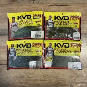 KVD Strike King Coffe Scent With Salt Lot Of 4 Artificial Bait - Picture 1 of 9